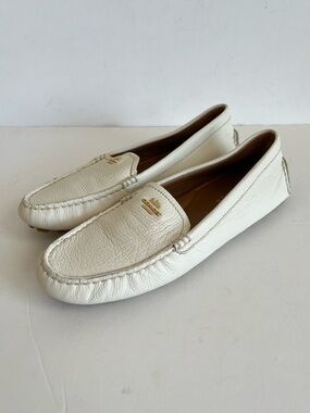 Coach Marley Loafers Chalk White Leather Size 8.5B